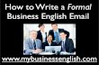 How to Write a Formal Business English Email