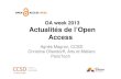 Actualités de l'Open Access