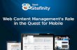 Web Content Management's (WCM) Role in the Quest for Mobile