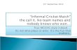 MCCHS Informal Cricket match