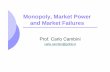 1. Monopoly Market Power and Market Failures