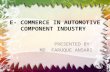E- Commerce in Automotive Component Industry