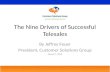 The Nine Drivers of Successful Telesales