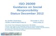 ISO 26000 social responsbility status dec 2012