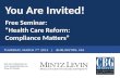 Invitation: Health Care Reform Seminar from CBG Benefits and Mintz Levin