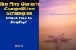 The Five Generic Competitive Strategies : Which One to Employ?