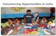Volunteering opportunities in india | Volunteering Solutions