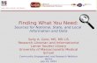 Finding What You Need: Sources for National, State, and Local Information & Data
