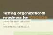 Testing organizational readiness for change