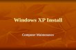 Windows xp install