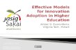 Effective models of Innovation Adoption in Higher Education