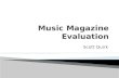 Music magazine evaluation