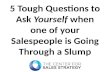 5 tough questions to ask yourself when one of your salespeople is going through a slump