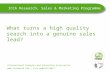 08 ICCA RSMP 2012 - What turns a high quality search into a genuine sales lead