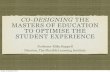 Design principles for Masters of Education
