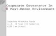Comparative corporate governance The Enron Debacle