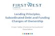 First West Capital - Mezzanine Financing and Subordinated Debt