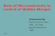 Role of Micronutrients in control of Hidden Hunger