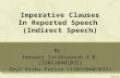 Advanced grammar   reported speech - imperative