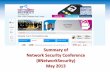 Summary of Network Security Conference (#NetworkSecurity) 2013