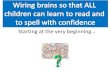 Wiring all brains for reading and spelling - phonemic awareness is vital
