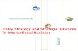 Presentation on international business entry strategies and strategic alliances.