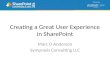 SharePoint Conference .ORG Reston 2014 - Creating a Great User Experience in SharePoint