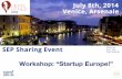 SEP Sharing Event WS3: Startup Europe! – “Introduction” by Alberto Onetti