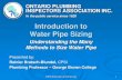 Water Pipe Sizing