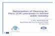 Optimization of Cleaning-In-Place Processes in Bottled Water In