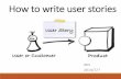 How to write user story