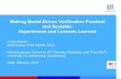 Making Model-Driven Verification Practical and Scalable: Experiences and Lessons Learned