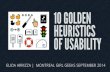The 10 Golden Usability Heuristics (Montreal Girl Geeks September 2014)