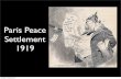 World War One: Paris Peace Settlement, Treaty of Versailles, 1919