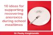 10 ideas for supporting recovering anorexics during school mealtimes