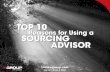 10 reasons for using a sourcing advisor