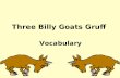 Three billy goats gruff vocabulary
