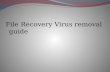 File recovery virus removal guide
