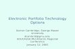 Electronic Portfolio Technology Options