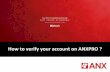 How to verify your account on ANXPRO