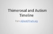 Thimerosal and Autism Timeline