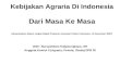 Kebijakan Agraria Indonesia