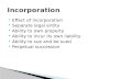 Effect of Incorporation in Company Law