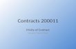 Contracts - Privity lecture