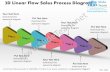 7 stages design 3d linear flow sales process diagram powerpoint timeline templates