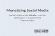 Monetizing Social Media: Social Media as the Vehicle... not the Destination