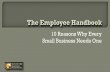 Employee Handbook - 10 Reasons Why Every Small Business Needs One