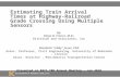 Arrival Times at Highway-Railroad Grade Crossing