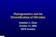 Phylogenomics and the diversification of microbes.