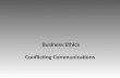 Ethics in organizational communication
